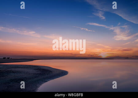 Sonnenaufgang Blick auf Wakra Strand Stockfoto