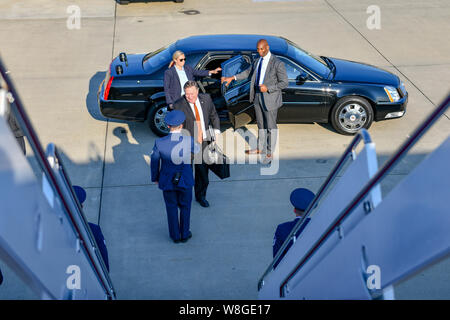 Us-Staatssekretär Michael R. Pompeo bereitet Joint Base Andrews auf dem Weg nach New York, New York in Camp Springs, Maryland am 20. Juli, 2. Stockfoto