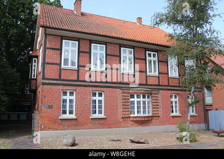 Historisches Gebäude im Zentrum von Bad Bevensen in der Lüneburger Heide Stockfoto