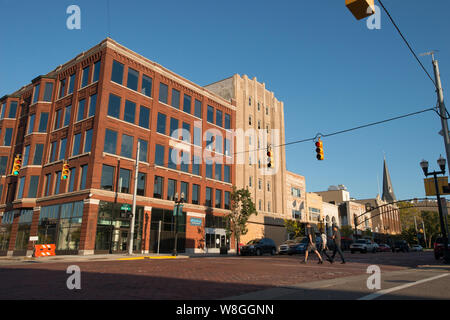 Die Innenstadt von Flint MI, am Dienstag, 4. Oktober 2016 Stockfoto