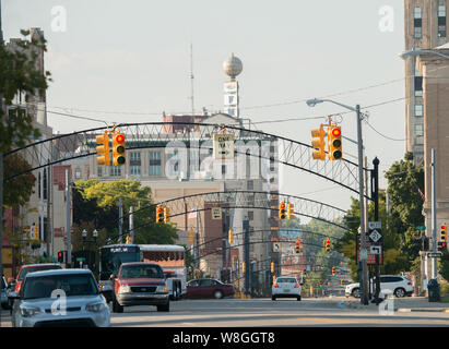 Die Innenstadt von Flint MI, am Dienstag, 4. Oktober 2016 Stockfoto