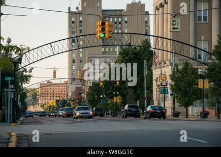 Die Innenstadt von Flint MI, am Dienstag, 4. Oktober 2016 Stockfoto