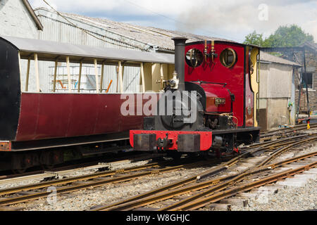 Maid Marian die Bala Lake Railway Schmalspur Dampflok 1903 erbaut als Steinbruch Lokomotive Stockfoto