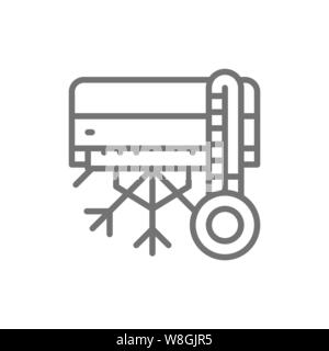 Vektor Klimaanlage mit Kühlung Symbol Leitung. Stock Vektor