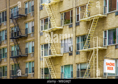 Feuer in New York, Manhattan, USA Stockfoto