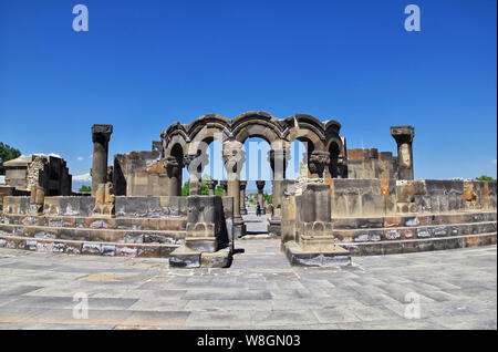 Zvartnots, Ruinen der antiken Tempel in Armenien Stockfoto