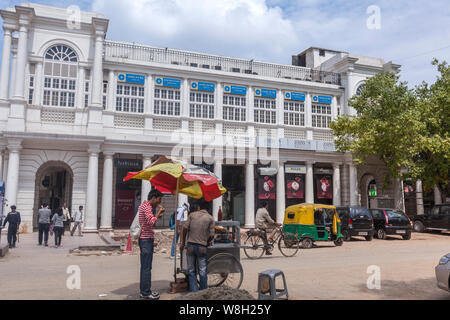 Mobile Essen stand in Connaught Place, New Delhi, Indien Stockfoto