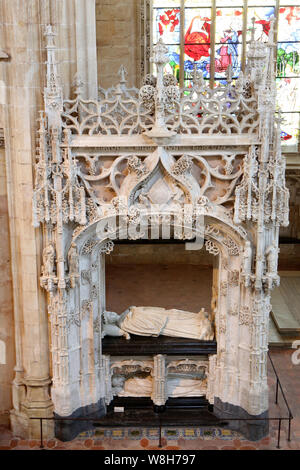 Sanctuaire de Marguerite d'Autriche. Eglise Saint-Nicolas-de-Tolentin de Brou. Bourg-en-Bresse. / Das Heiligtum von Margarete von Österreich. Saint-Nicolas-de- Stockfoto