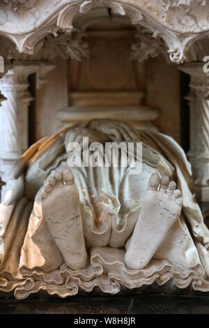 Sanctuaire de Marguerite d'Autriche. Eglise Saint-Nicolas-de-Tolentin de Brou. Bourg-en-Bresse. / Das Heiligtum von Margarete von Österreich. Saint-Nicolas-de- Stockfoto