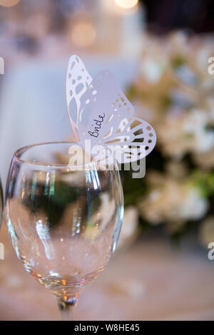 Hochzeit Tabellen Stockfoto