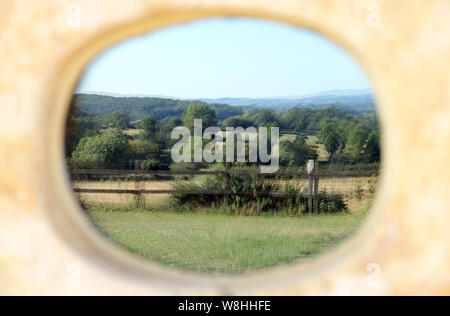 Fenster Brionnais Burgund Frankreich Stockfoto