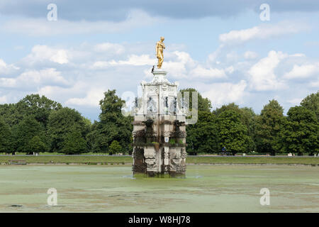 Die Diana Brunnen, Bushy Park, Hampton Court Palace. Stockfoto