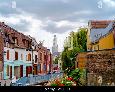 Amiens, Frankreich: Saint-Leu Viertel und Tour Perret Stockfoto