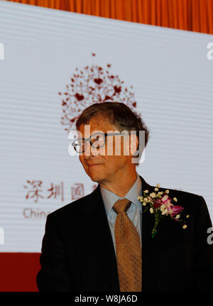 Bill Gates, Mitbegründer von Microsoft und co-Chair der Bill & Melinda Gates Foundation, nimmt an der Eröffnung des Globalen chinesischen Philant Stockfoto