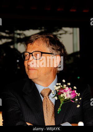 Bill Gates, Mitbegründer von Microsoft und co-Chair der Bill & Melinda Gates Foundation, nimmt an der Eröffnung des Globalen chinesischen Philant Stockfoto