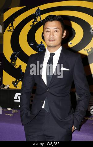 Hong Kong Schauspieler Shawn Yue besucht die Premiere für seinen neuen Film "wilde Stadt" während der 39Th Hong Kong International Film Festival in Hongkong, China Stockfoto