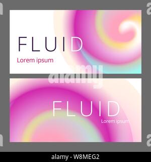 Moderne abstrakte horisontal Banner gesetzt. Cool gradient Formen Komposition. Futuristisches Design. Stock Vektor