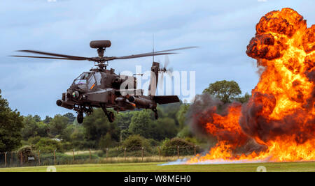 Army Air Core Apache AH1 Kampfhubschrauber im Royal International Air Tattoo 2019 Stockfoto