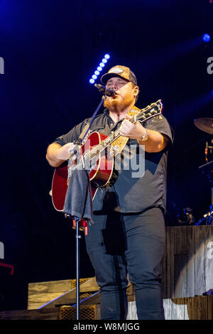 Juli 20, 2019, Twin Lakes, Wisconsin, US: Lukas Kämme im Land Thunder Music Festival in Twin Lakes, Wisconsin (Credit Bild: © Daniel DeSlover/ZUMA Draht) Stockfoto