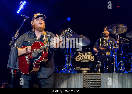 Juli 20, 2019, Twin Lakes, Wisconsin, US: Lukas Kämme im Land Thunder Music Festival in Twin Lakes, Wisconsin (Credit Bild: © Daniel DeSlover/ZUMA Draht) Stockfoto