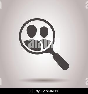 Suche Stellenausschreibung Symbol in transparenten Stil. Lupe Karriere Vector Illustration auf isolierte Hintergrund. Finden Vakanz Geschäftskonzept. Stock Vektor