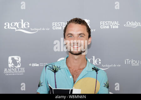 Cap Agde, Frankreich.23. Juni 2019. Geoffrey Couët besucht das Film- und Fernsehfestival Les Herault in Agde, Frankreich Stockfoto