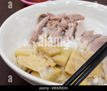 Im chinesischen Stil gekochte Gans mit Reis, taiwanesische Dish Stockfoto