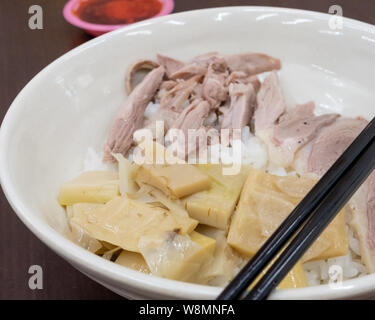 Im chinesischen Stil gekochte Gans mit Reis, taiwanesische Dish Stockfoto