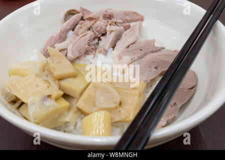 Im chinesischen Stil gekochte Gans mit Reis, taiwanesische Dish Stockfoto