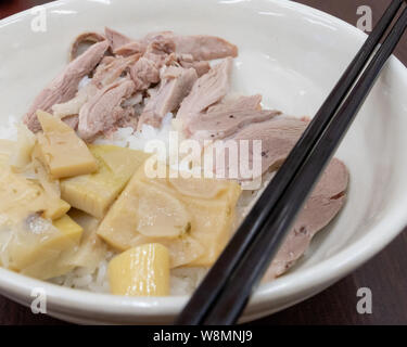 Im chinesischen Stil gekochte Gans mit Reis, taiwanesische Dish Stockfoto