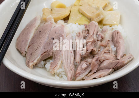 Im chinesischen Stil gekochte Gans mit Reis, taiwanesische Dish Stockfoto