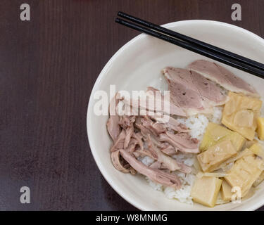 Im chinesischen Stil gekochte Gans mit Reis, taiwanesische Dish Stockfoto