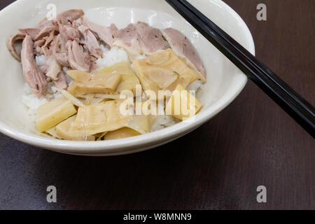 Im chinesischen Stil gekochte Gans mit Reis, taiwanesische Dish Stockfoto