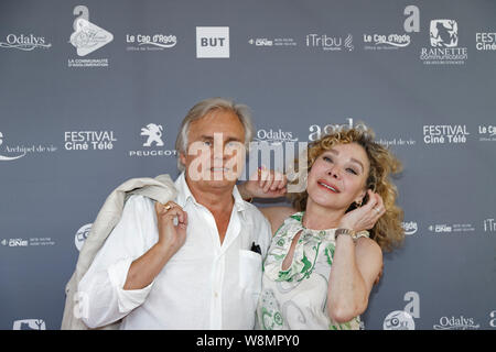 Cap d' Agde, Frankreich. 23. Juni, 2019. Tag 6 - Jean-Louis Abadie und Grace de Capitani nehmen an der Herault von Cine und TV im Congress Palace. Stockfoto