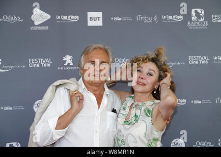 Cap d' Agde, Frankreich. 23. Juni, 2019. Tag 6 - Jean-Louis Abadie und Grace de Capitani nehmen an der Herault von Cine und TV im Congress Palace. Stockfoto