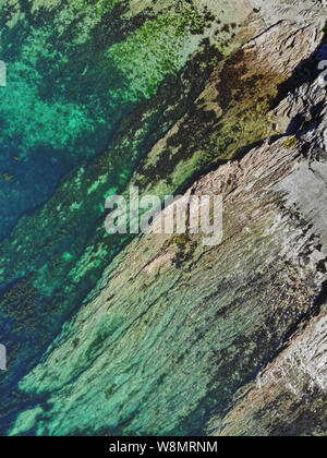 Luftaufnahmen der Küste von Cornish, St. Mawes, England Stockfoto