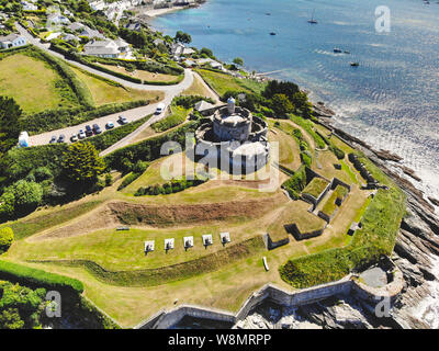 Luftbild von St. Mawes Castle Stockfoto