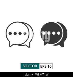 Kommentar vektor Icon Set. Auf weissem Hintergrund. Vector Illustration EPS 10. Stock Vektor