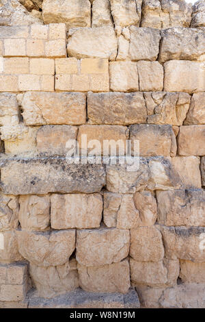 Hintergrund einer Wand aus Stein Steine Stockfoto