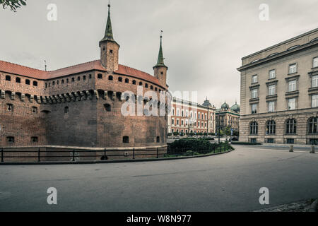 Krakau, die Altstadt mit historischen Gebäuden Stockfoto