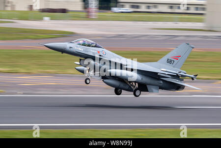 Norwegische F-16 von 331 Squadron der Royal International Air Tattoo 2019 Stockfoto