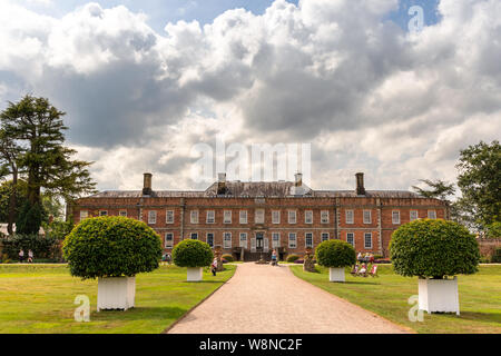 Erddig Halle ein historisches Herrenhaus aus dem 17. Jahrhundert in der Mitte des 18. Jahrhunderts Garten- und Parklandschaft in Shropshire überlebt ist einer der prächtigsten Häuser. Stockfoto