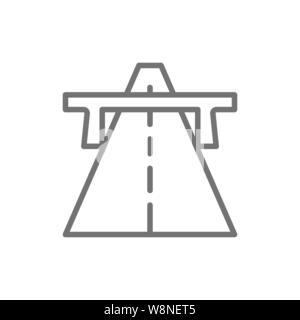 Vektor Autobahn, Autobahn, Straße, Weg Linie Symbol. Stock Vektor