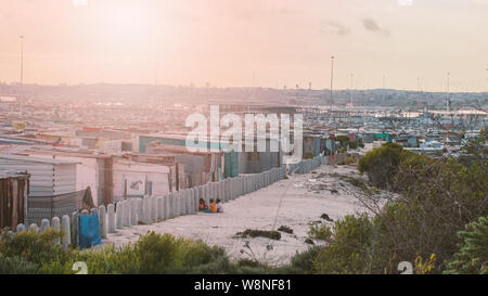 Große Township in Südafrika Stockfoto