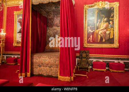 Das Quecksilber Salon in des Königs Zustand Apartment - Palast von Versailles Yvelines, Region Île-de-France Frankreich Stockfoto