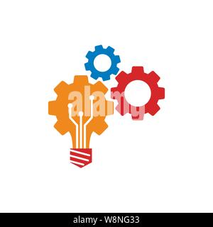 Gang Glühlampe Smart Business Logo Design template Vektor Icon Stock Vektor