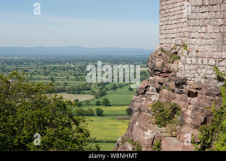 Blick von Beeston Castle, Cheshire Stockfoto