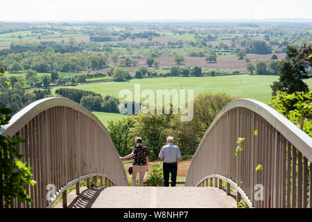 Blick von Beeston Castle, Cheshire Stockfoto