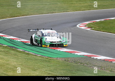 KENT, VEREINIGTES KÖNIGREICH. 10 Aug, 2019. Marco Wittmann (BMW Team RMG) in DTM-Rennen 1 Während der DTM (Deutsche Tourenwagen)- und W-Serie in Brands Hatch GP-Strecke am Samstag, 10. August 2019 in Kent, England. Credit: Taka G Wu/Alamy leben Nachrichten Stockfoto