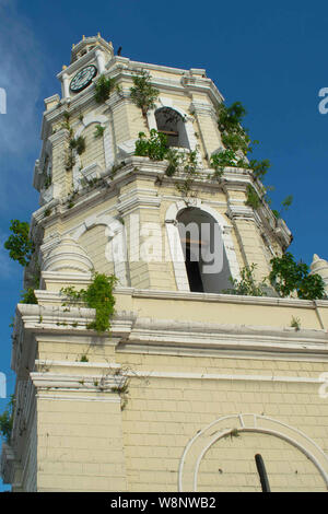 Juli 14, 2019 - Philippinen: VIGAN Vigan Kathedrale. Diese Struktur stellt die Reste von den Spaniern während ihrer Regierungszeit in den Philippinen links Stockfoto